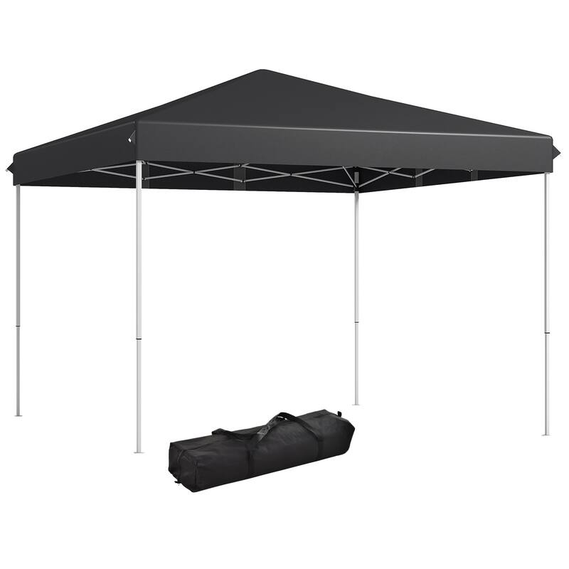 Outsunny 13' x 13' Pop Up Canopy Tent, Instant Sun Shelter, Tents for Parties, Height Adjustable, with Wheeled Carry Bag for