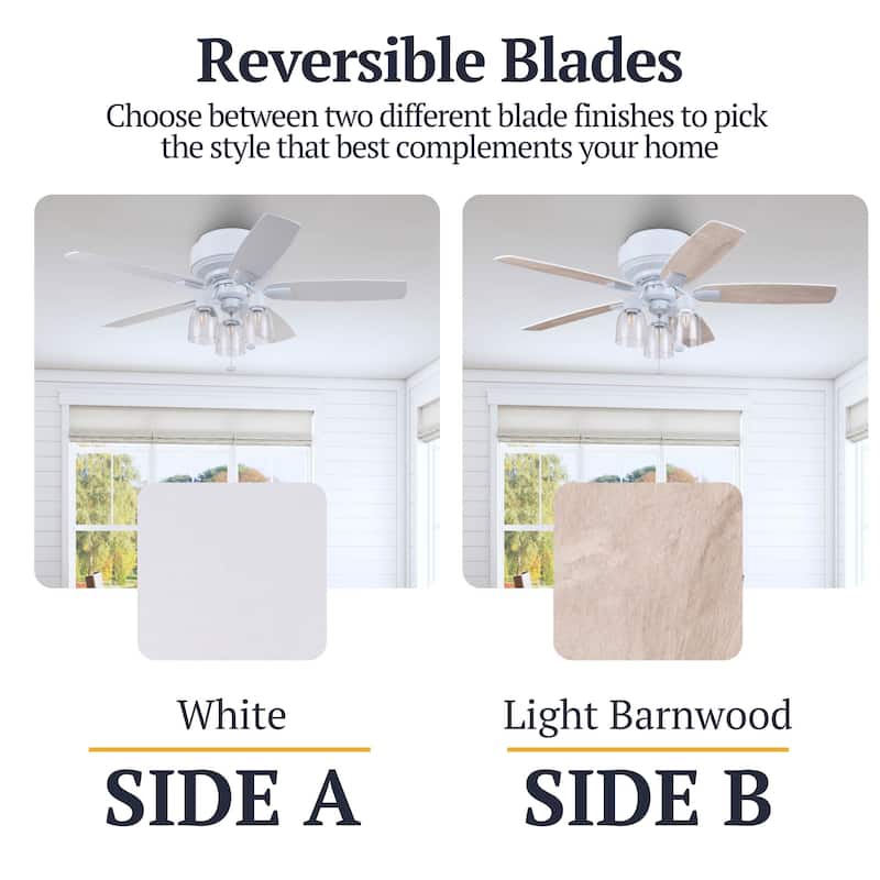 52" Prominence Home Magonia Indoor Traditional Farmhouse Ceiling Fan with Pull Chains, Dry-Rated
