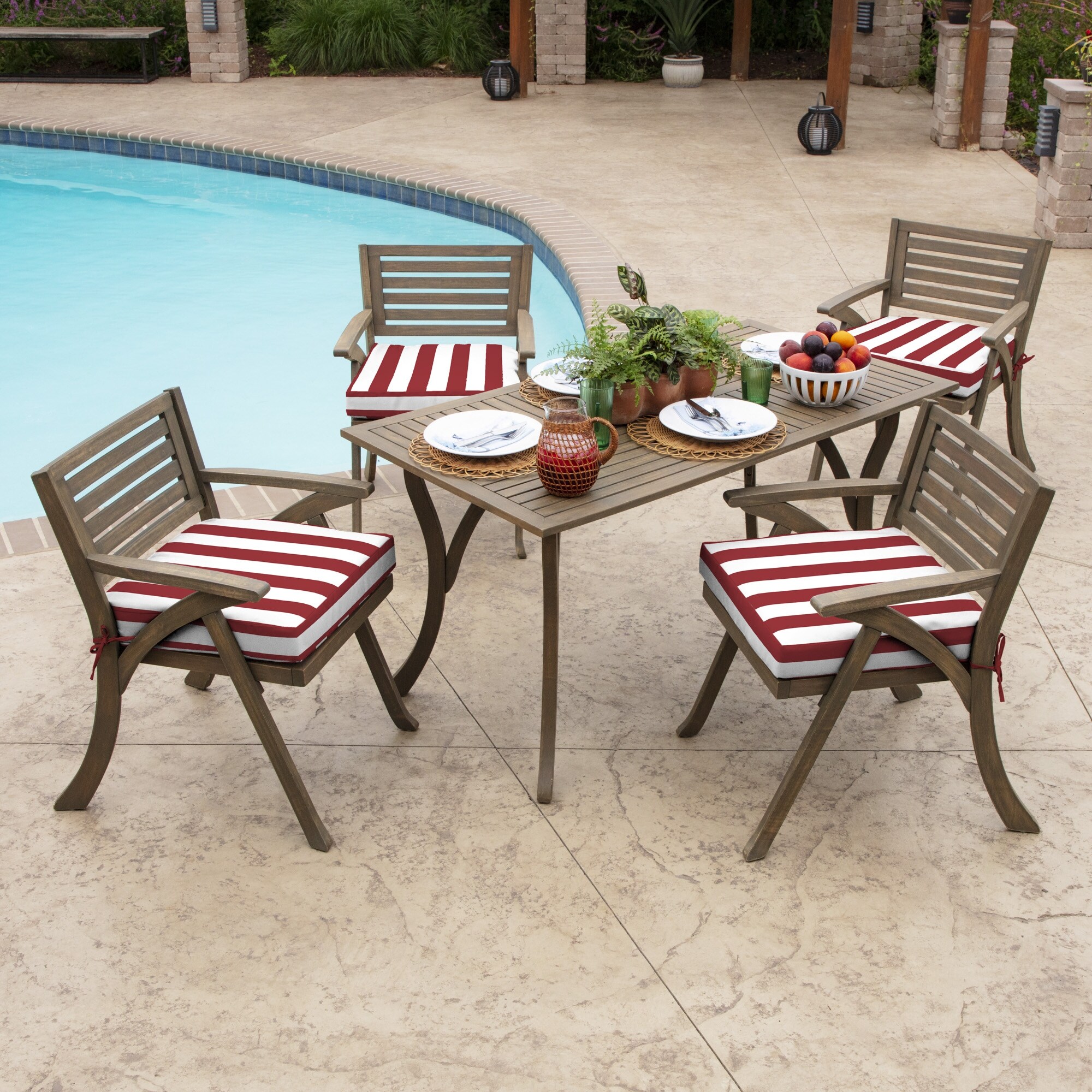 Amazon.com: Honeycomb Outdoor Set of 2 Seat Pads, 18 x 17.5
