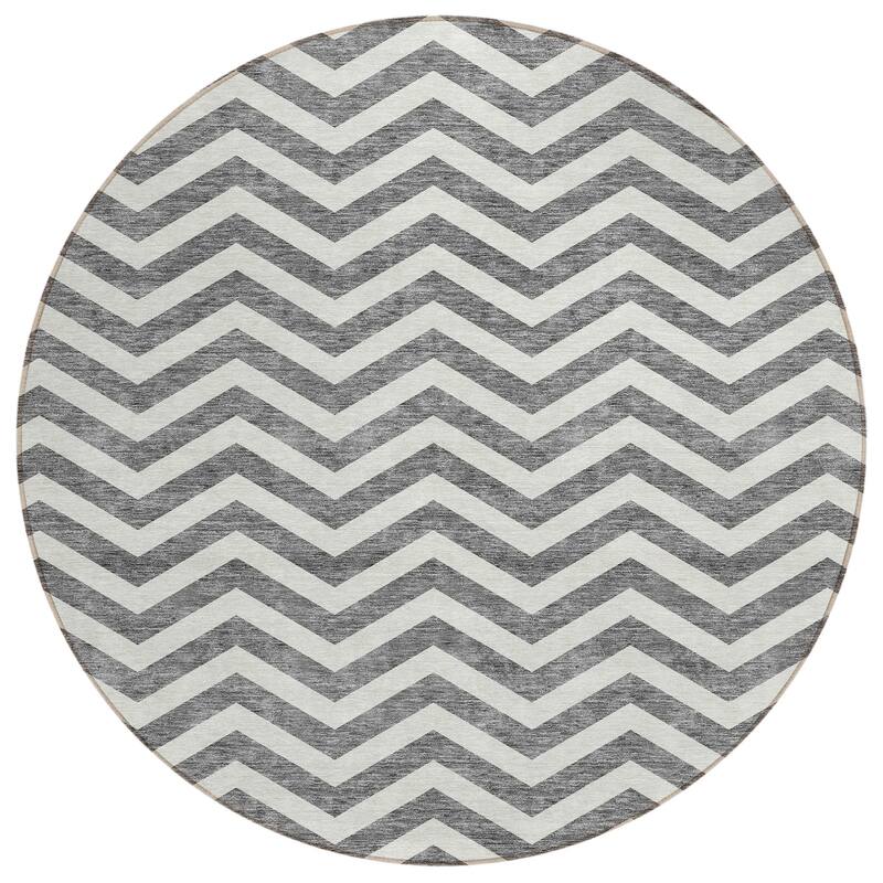 Machine Washable Indoor/ Outdoor Chantille Chevron Stripe Rug