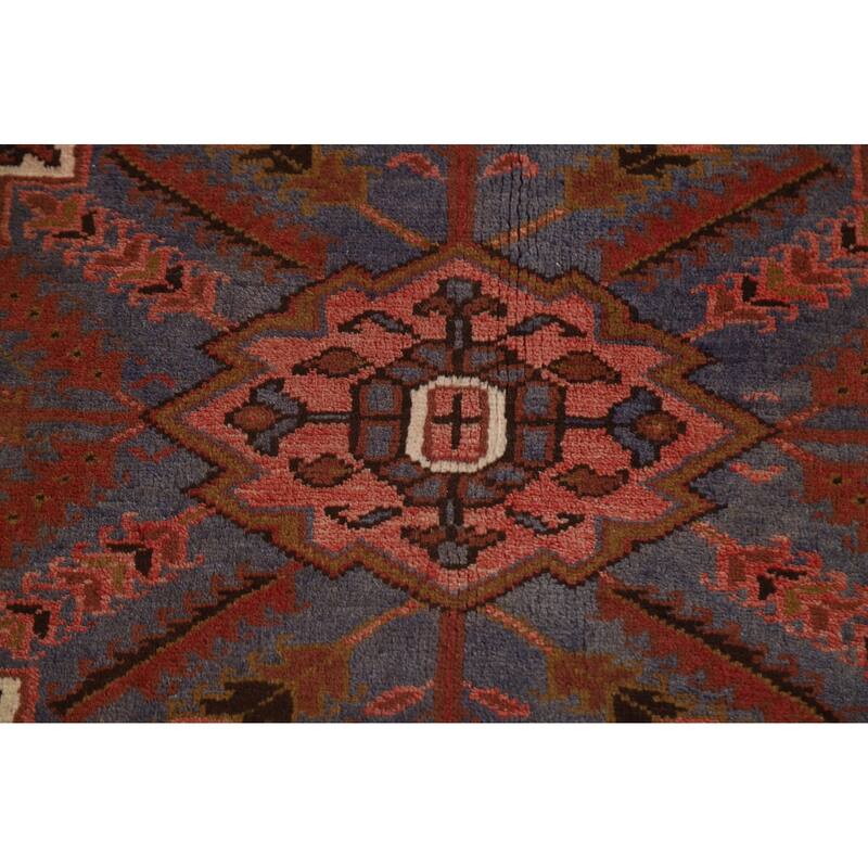 Hand Knotted Oriental 100% Wool Carpet Traditional Medallion Red Heriz Area Rug - 12' 8'' X 9' 10''