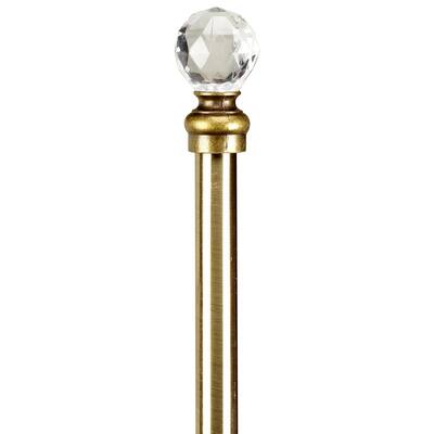 Home Details Crystal Ball 24 - 48 Inch Adjustable Curtain Rod