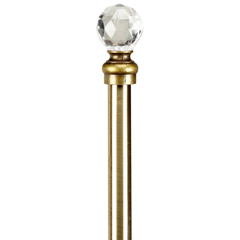 Home Details Crystal Ball 86-120 Inch Adjustable Curtain Rod