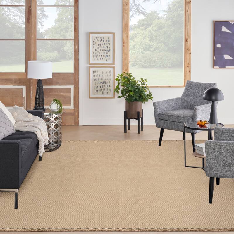 Nourison Washable Indoor Geometric Jute Area Rug