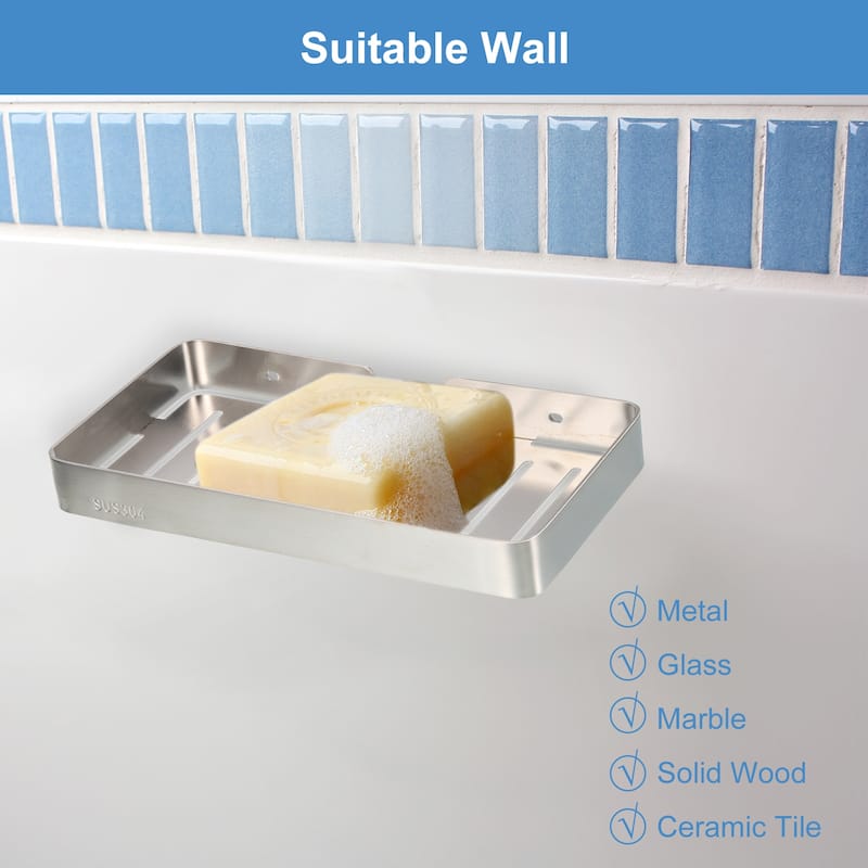 Wall Mounted Soap Dish Holder, 304 Stainless Steel Soap Tray