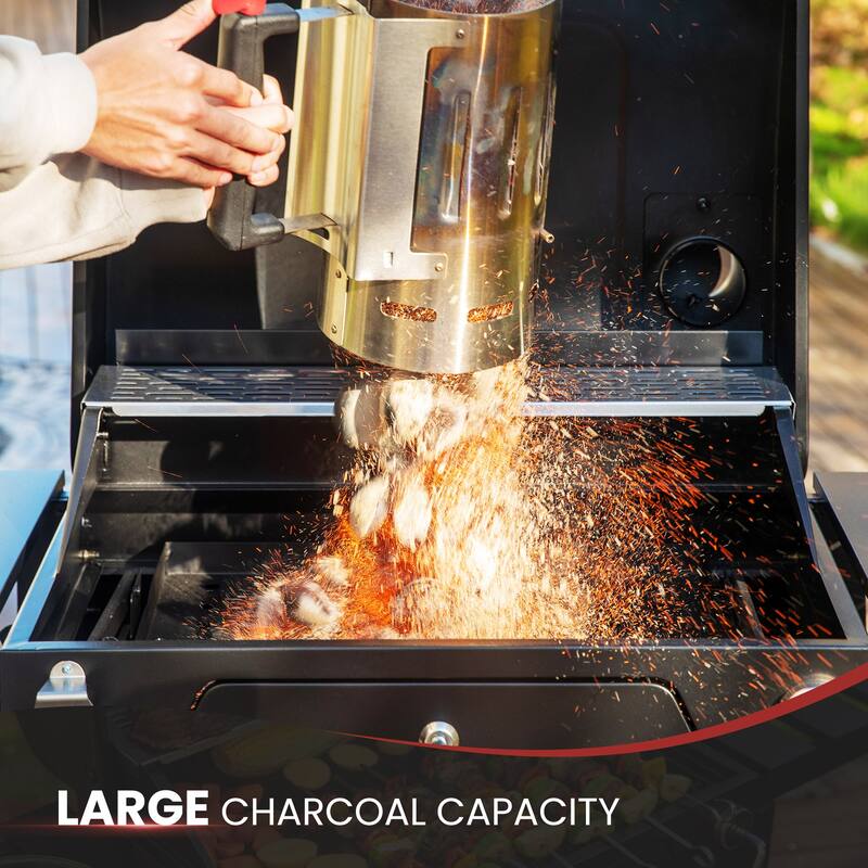 Royal Gourmet 24-inch Charcoal BBQ Grill, Black