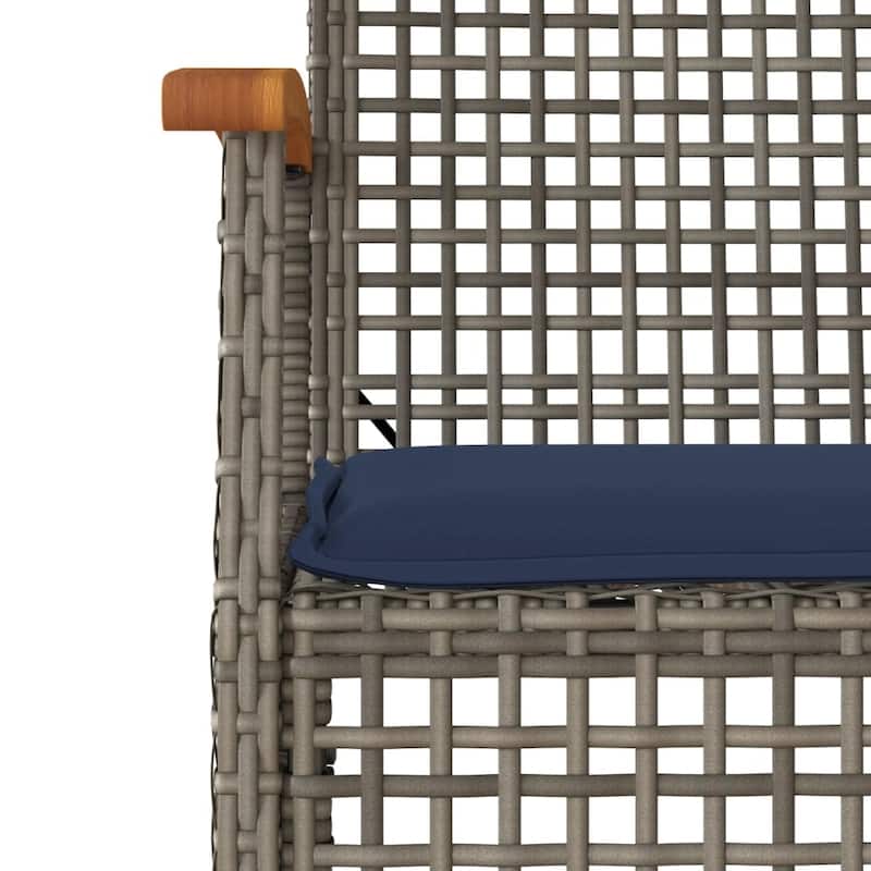 vidaXL Garden Chair Grey and brown - 22.4 x 21.3 x 33.5 in.