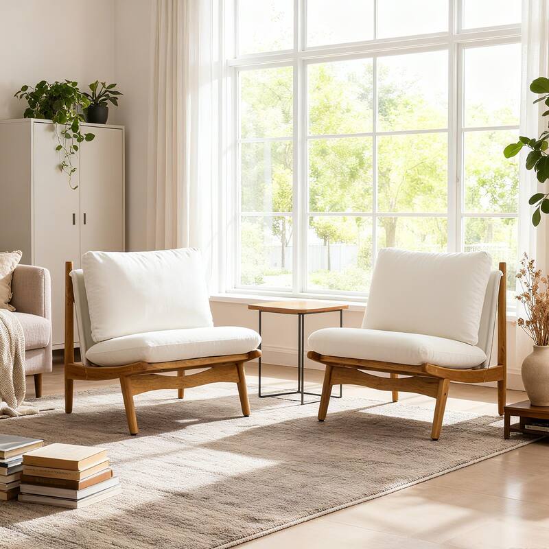 Scott Living Vista Accent Chair Wooden Frame, Set of 2