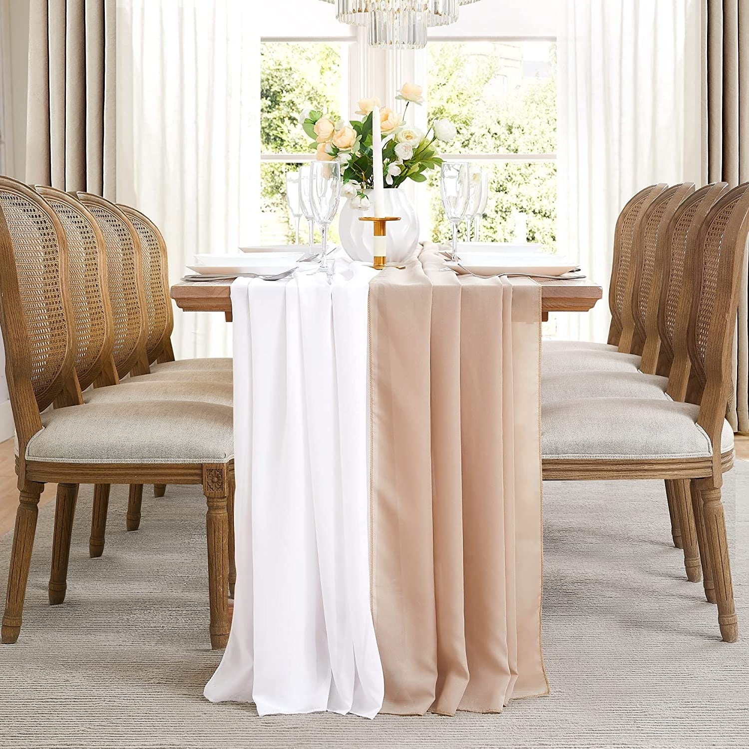 WARM HOME DESIGNS 2 Chiffon Wedding Arch Draping Fabric Scarves Bed Bath & Beyond 36198236