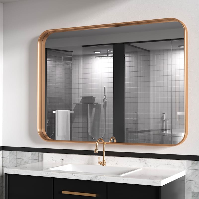 Modern Wall Mirrors Bathroom Mirrors Vanity Mirrors with Iron Framed for Multi Scenes(1 Piece)