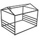 preview thumbnail 9 of 10, Queen Size Metal House-Styled Platform Bed with Sleek Eaves Design and Sturdy Construction