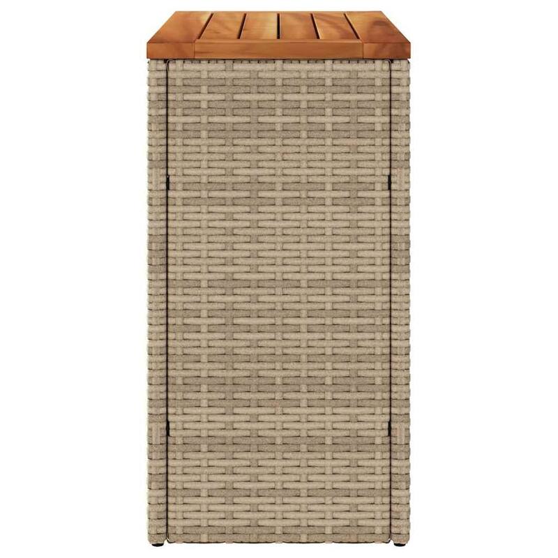 vidaXL Patio Side Table Outdoor Furniture Side Tea Coffee Table Poly Rattan - 10.8 x 22.8 x 21.7 in