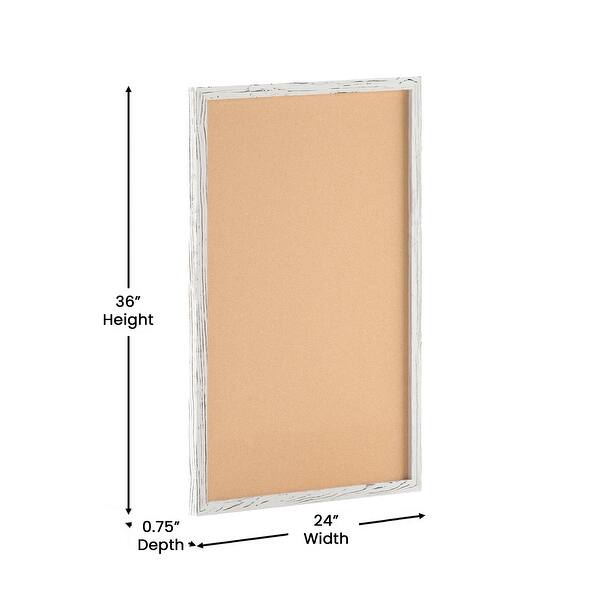 dimension image slide 0 of 6, Commercial Wall Mount Cork Board with Wooden Push Pins