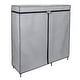 Honey-Can-Do Grey 60-Inch Wide Double Door Portable Closet with Cover ...