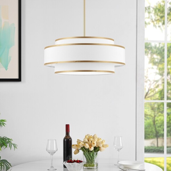 Shaded drum chandelier deals