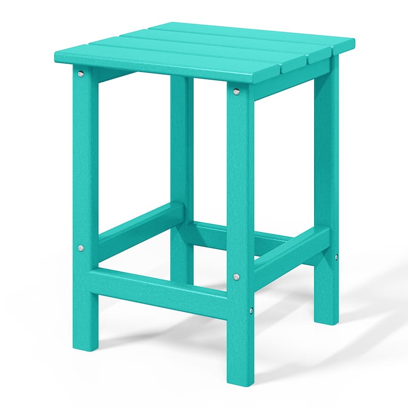 Polytrends Laguna Hdpe All Weather Outdoor Patio Square Side Table
