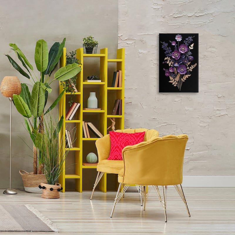 Stupell Dimensional Purple Flowers Canvas Wall Art Design By Heidi Kuntz