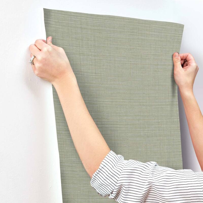 York Wallcoverings Lotus Silk Sea Foam Wallpaper