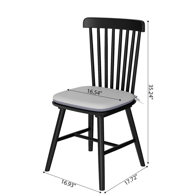 Black Grey Dining Chair Side Chair Kitchen Chair Set of 2 Office Chair Meeting Room Chair with Wood Legs