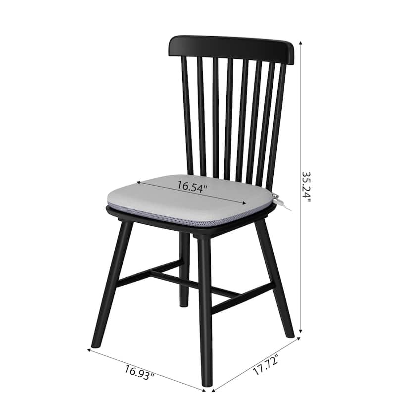 Modern Farmhouse Windsor Solid Wood Dining Chair With Cushion (Set Of 2)