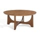 preview thumbnail 25 of 28, SAFAVIEH Couture Sasha Wood Round Coffee Table - 40 in. W x 40 in. D x 18 in. H
