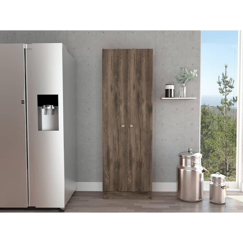 TUHOME Plymouth Multistorage Kitchen Cabinet with 5 Shelves