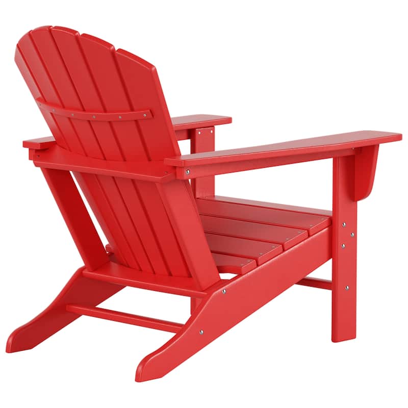 Altura Outdoor Eco-Friendly All Weather Adirondack Chair with Side Table (2-Piece Set)