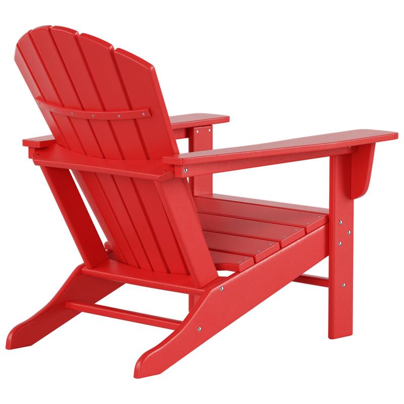Altura Classic Outdoor Eco-Friendly All Weather Adirondack Chair with Ottoman (2-Piece Set)
