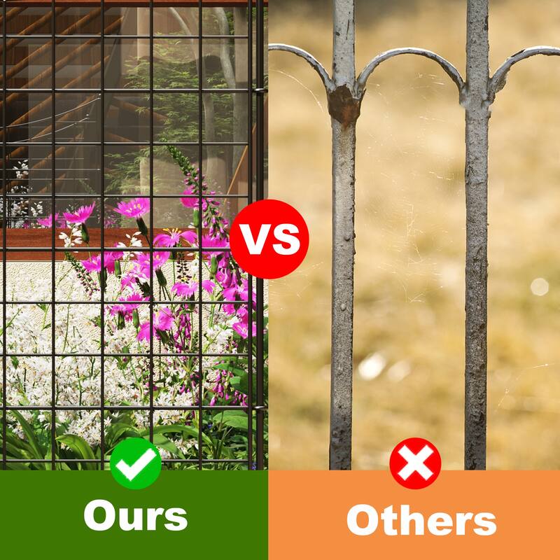 Garden Border Fence Panel Set Metal Garden Edging Flower Beds Pathways