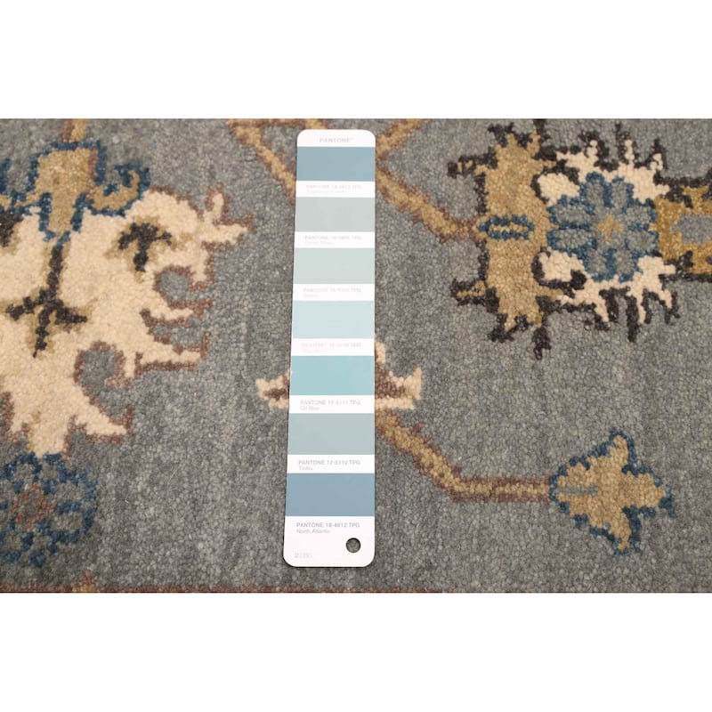 ECARPETGALLERY Hand-knotted Finest Agra Jaipur Teal Wool Rug - 7'11 x 9'9