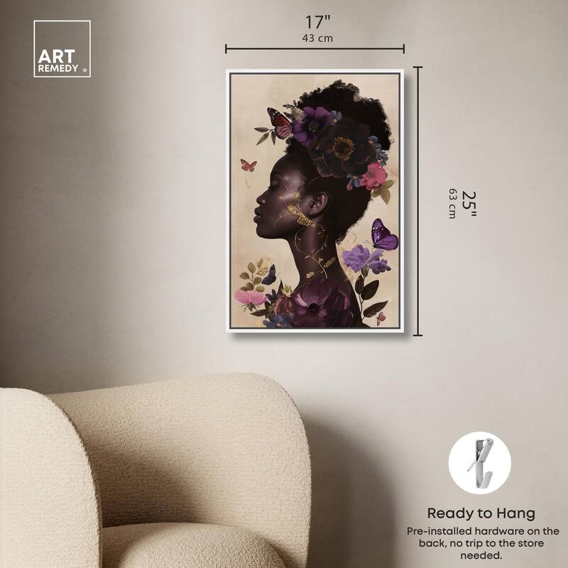 Burgundy Nectar Canvas by Art Remedy