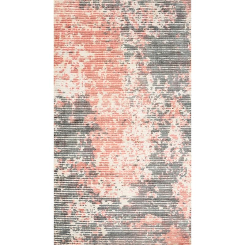 Hand Knotted Oriental Viscose Silk Carpet Modern Abstract Multi-Colored Abstract Area Rug - 4' 0'' X 2' 0''