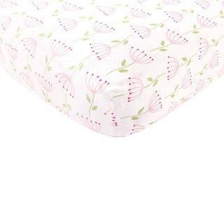Touched by Nature Baby Girl Organic Cotton Crib Sheet, Flower, One Size - Flower - One Size