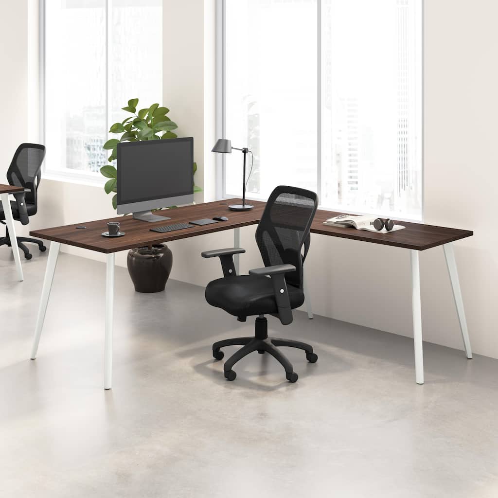 Bush Business Furniture Vista 72W L Shaped Desk with Splayed Legs