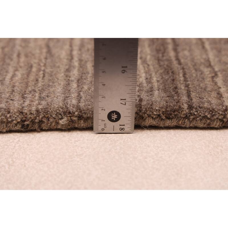 ECARPETGALLERY Hand Loomed Kashkuli Gabbeh Grey Wool Rug - 5'0 x 8'0