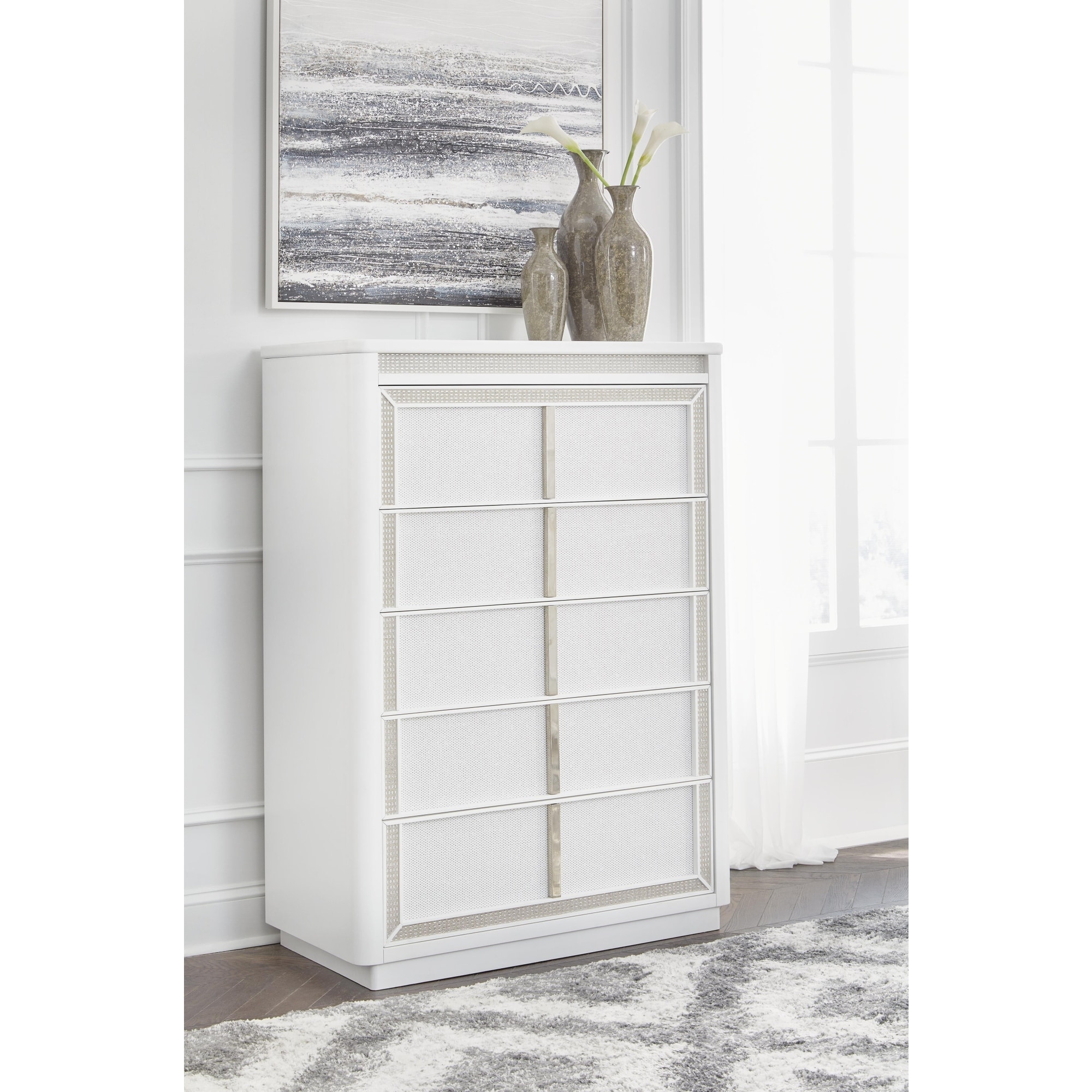 Signature Design by Ashley Chalanna White Chest of Drawers