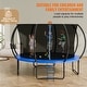 preview thumbnail 3 of 15, Outdoor Trampoline with Net Ladder and Curved Poles for Kids & Adults