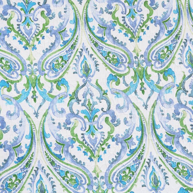 Juliet Quilted Reversible Bright Paisley Placemat Set of 6 - Set of 6