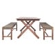 preview thumbnail 4 of 18, SAFAVIEH Outdoor Living Jardin Wood 3-Piece Dining Set, Natural