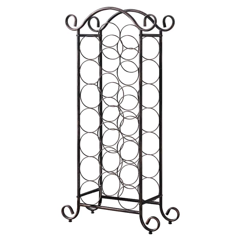 Brushed Copper Metal Wine Rack
