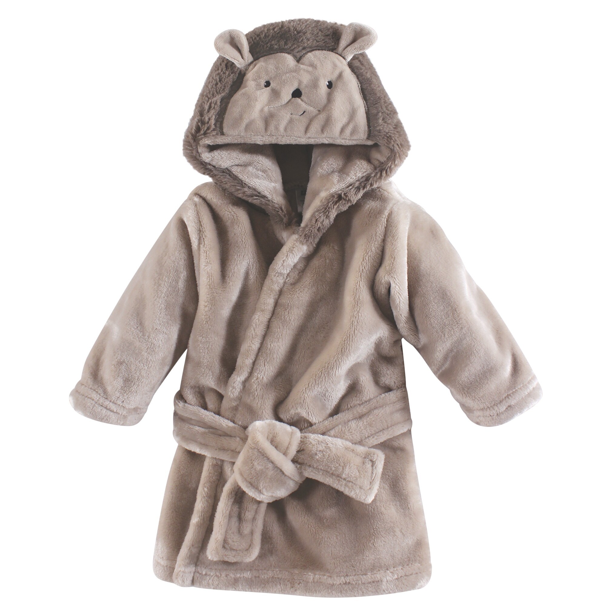 Hudson Baby Infant Plush Animal Face Bathrobe, Hedgehog, 0-9 Months - Hedgehog - 0-9 Months