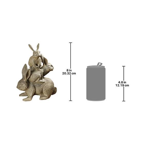 Cast Iron Rabbit Butler Statue 'Bunched Bunnies' Cast Iron Rabbit Statue by Design Toscano - Bed Bath ...