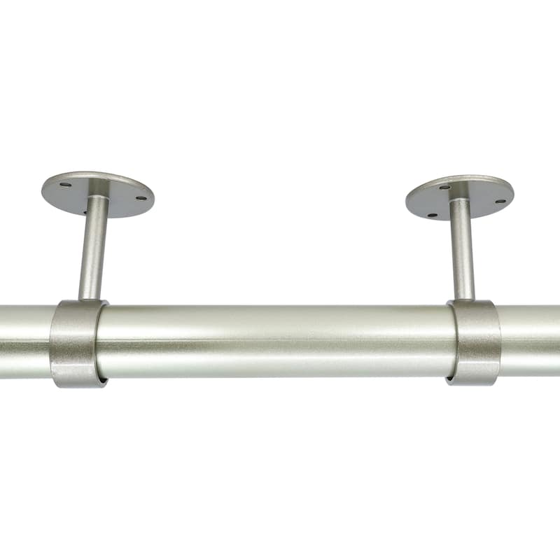 Meriville Ceiling-Mounted or Wall-Mounted Curtain Rod Brackets, for up to 1 ¼" Diameter Drapery Rods, 2 PCs