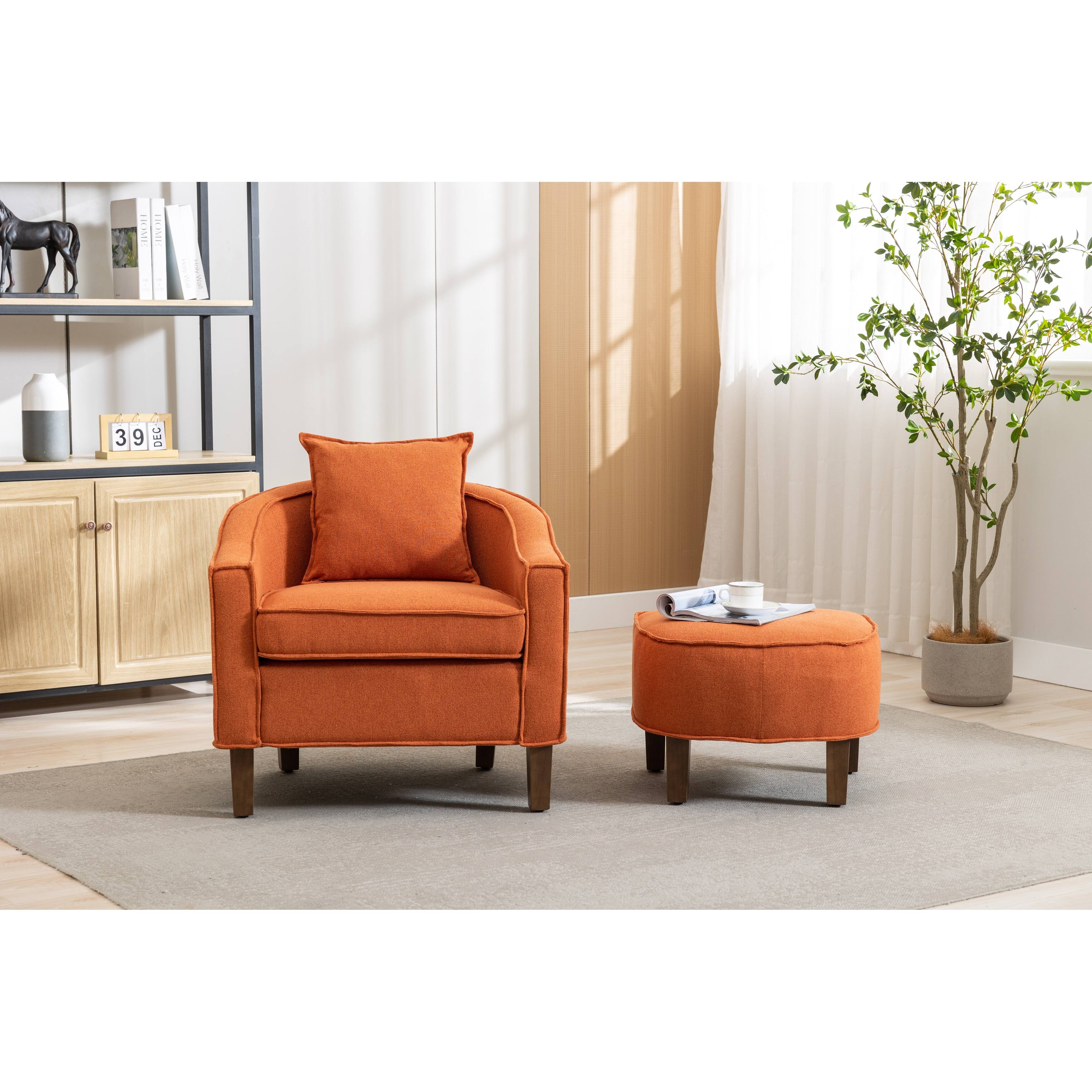 Yaheetech Barrel Armchair Yaheetech Barrel Chairs, Furry Accent