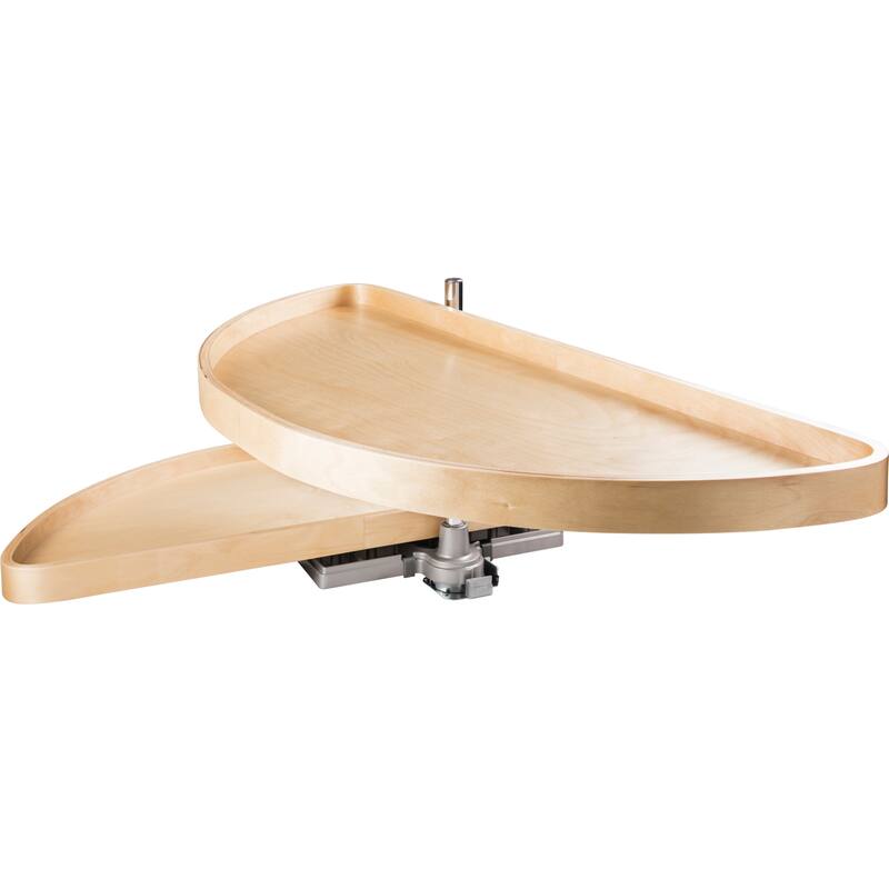 Hardware Resources 24" Diameter Pie Cut Two Shelf Lazy Susan with