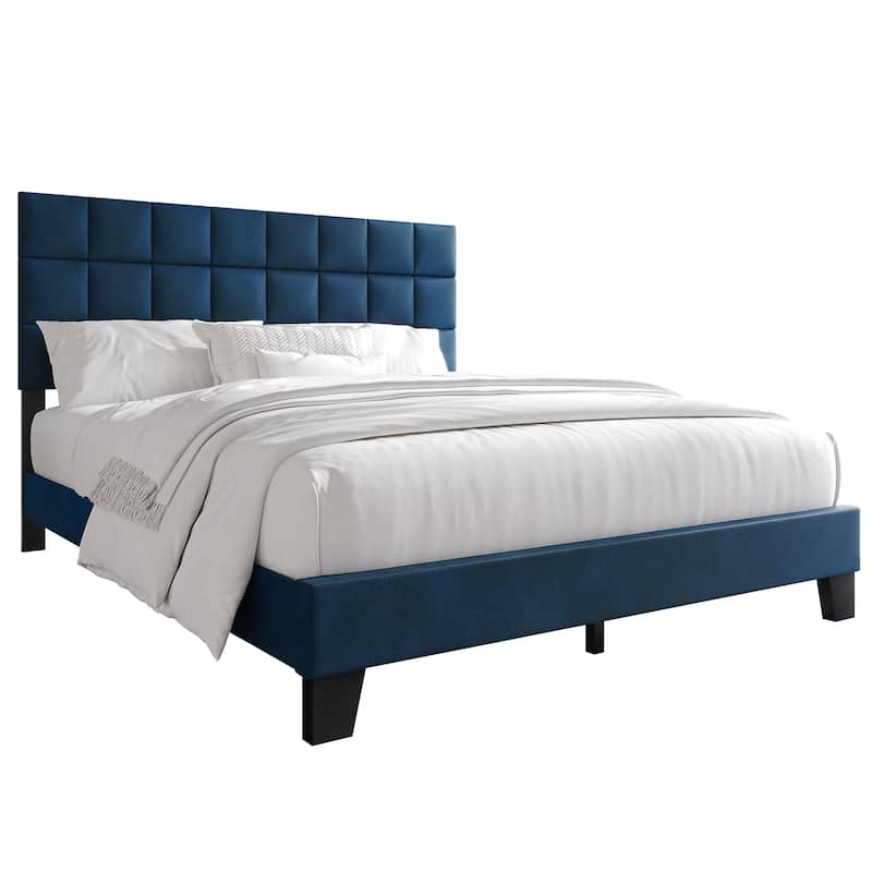 CraftPorch Simply Velvet Platform Bed