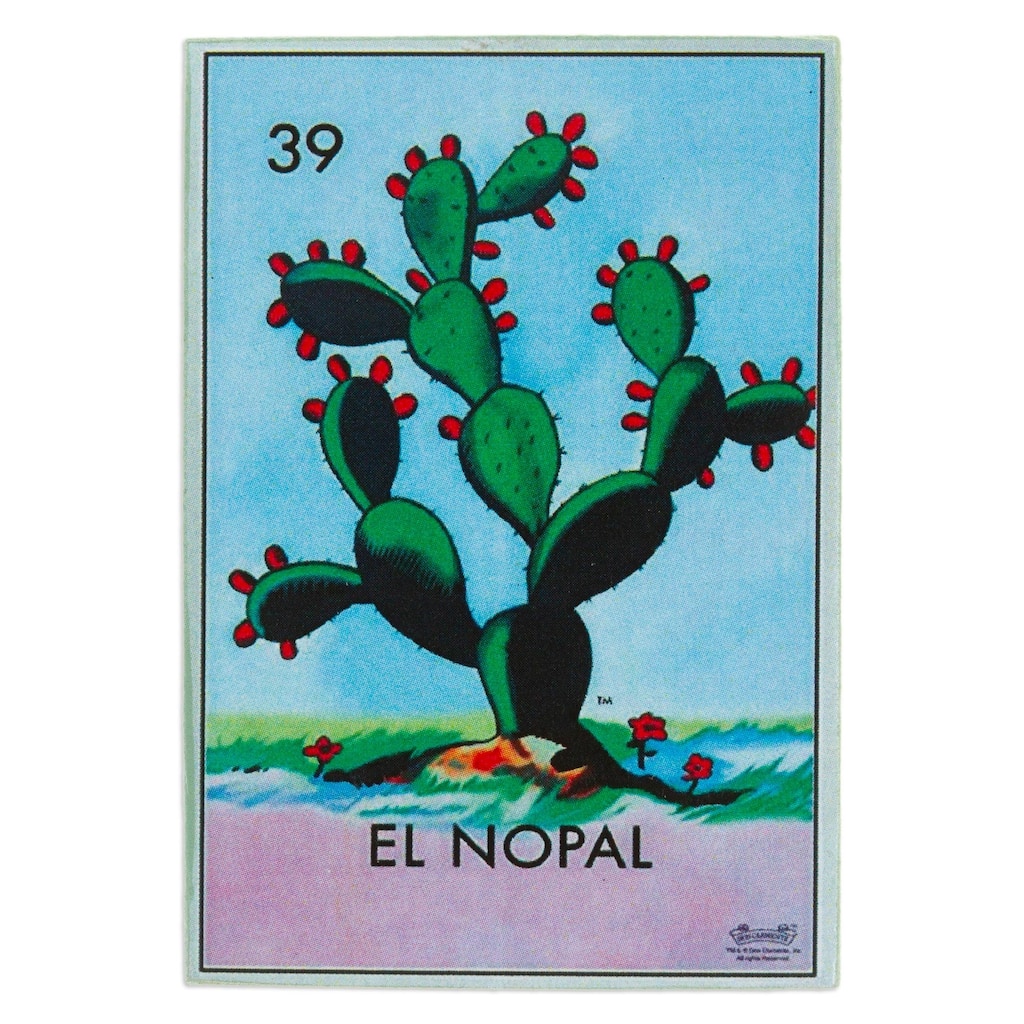 Novica Handmade Red Prickly Pear Decoupage Wood Magnet