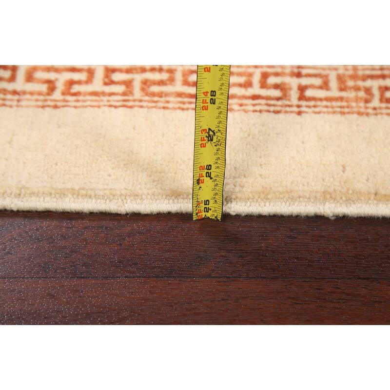 Geometric Bordered Gabbeh Kashkoli Oriental Area Rug Wool Hand-knotted - 3'3" x 5'0"