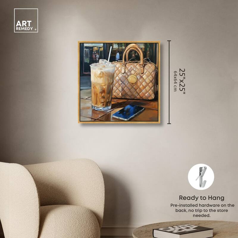 Out For Some Iced Coffee Canvas by Art Remedy