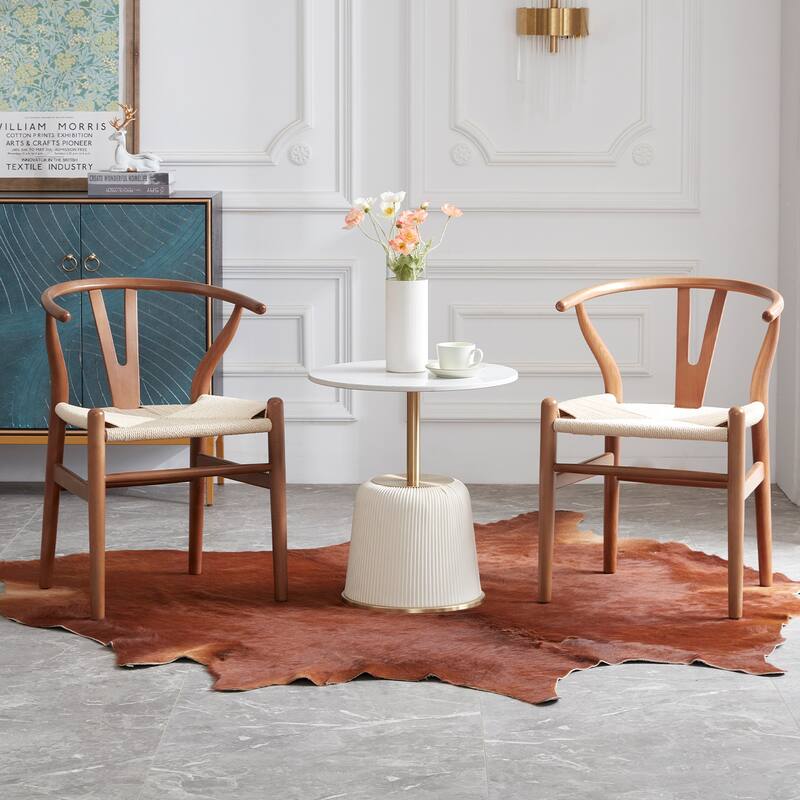 Wood Dining Room Chairs Mid Century Modern Wooden for Your Beach House, Fully Assembled, Set of2